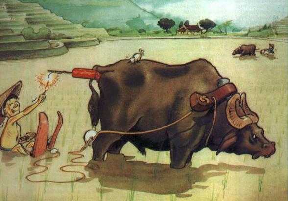 Karikatuur buffel in Java